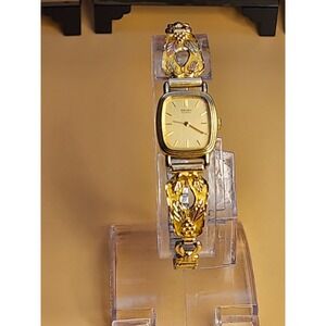 Vintage SEIKO Watch STAMPER Signed 10k Black Hills Gold Women's 10K‎ Yellow Gold
